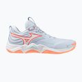 Încălțăminte de volei pentru femei Mizuno Wave Momentum Elite blue finch/white/lava orange