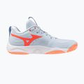 Încălțăminte de volei pentru femei Mizuno Wave Momentum Elite blue finch/white/lava orange 2