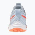 Încălțăminte de volei pentru femei Mizuno Wave Momentum Elite blue finch/white/lava orange 3