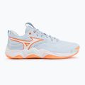 Încălțăminte de volei pentru femei Mizuno Wave Momentum Elite blue finch/white/lava orange 2