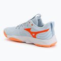 Încălțăminte de volei pentru femei Mizuno Wave Momentum Elite blue finch/white/lava orange 3