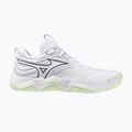 Încălțăminte de volei pentru femei Mizuno Wave Momentum Elite white/balsam green/ambrosia
