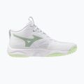 Încălțăminte de volei pentru femei Mizuno Wave Momentum Elite Mid white/balsam green/ambrosia 2