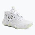 Încălțăminte de volei pentru femei Mizuno Wave Momentum Elite Mid white/balsam green/ambrosia