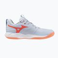 Încălțăminte de volei pentru femei Mizuno Wave Momentum Pro blue finch/lava orange/flamingo coral 2