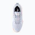 Încălțăminte de volei pentru femei Mizuno Wave Momentum Pro blue finch/lava orange/flamingo coral 5