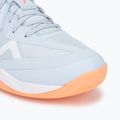 Încălțăminte de volei pentru femei Mizuno Wave Momentum Pro blue finch/lava orange/flamingo coral 7
