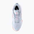 Încălțăminte de volei pentru femei Mizuno Wave Momentum Pro Mid blue finch/lava orange/flamingo coral 5