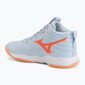 Încălțăminte de volei pentru femei Mizuno Wave Momentum Pro Mid blue finch/lava orange/flamingo coral 3