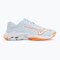 Încălțăminte de volei pentru femei Mizuno Wave Lightning Elite blue finch/white/lava orange 2