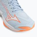 Încălțăminte de volei pentru femei Mizuno Wave Lightning Elite Mid blue finch/whitelava orange 7