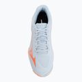 Încălțăminte de volei pentru femei Mizuno Wave Lightning Pro blue finch/lava orange/flamingo coral 5