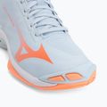 Încălțăminte de volei pentru femei Mizuno Wave Lightning Pro Mid blue finch/lava orange/flamingo coral 7