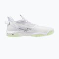 Încălțăminte de handbal pentru femei Mizuno Wave Mirage 5 white/balsam green 2