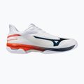 Încălțăminte de tenis pentru bărbați Mizuno Wave Exceed Court AC white/insignia blue/orange