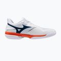 Încălțăminte de tenis pentru bărbați Mizuno Wave Exceed Court AC white/insignia blue/orange 2