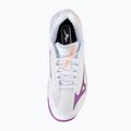 Încălțăminte de tenis pentru femei Mizuno Wave Exceed Court AC white/dahlia/lava orange 5