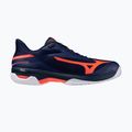 Încălțăminte de tenis pentru bărbați Mizuno Wave Exceed Court CC beacon blue/lava orange/white