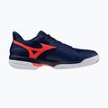 Încălțăminte de tenis pentru bărbați Mizuno Wave Exceed Court CC beacon blue/lava orange/white 2