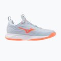 Încălțăminte de volei pentru femei Mizuno Wave Luminous Elite blue finch/lava orange/flamingo coral 2