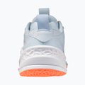 Încălțăminte de handbal pentru femei Mizuno Wave Stealth Neo 2.1 blue finch/lava orange/white 2