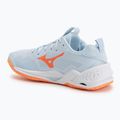 Încălțăminte de handbal pentru femei Mizuno Wave Stealth Neo 2.1 blue finch/lava orange/white 3