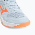 Încălțăminte de handbal pentru femei Mizuno Wave Stealth Pro blue finch/lava orange 7