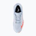 Încălțăminte de volei pentru femei Mizuno Wave Lightning Pro blue finch/lava orange/flamingo coral 5