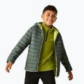 Geacă cu puf pentru copii REGATTA Hooded Marizion dark forest green/wild lime 5
