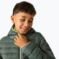 Geacă cu puf pentru copii REGATTA Hooded Marizion dark forest green/wild lime 8