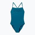 Costum de baie întreg pentru femei Speedo Endurance+ Logo Thin Strap teal abyss