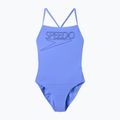 Costum de baie întreg pentru femei Speedo Endurance+ Logo Thin Strap lavandă lună