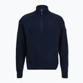 Pulover pentru bărbați Dovre Ribbed Knit Half Zip navy