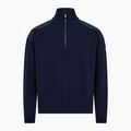 Pulover pentru bărbați Dovre Ribbed Knit Half Zip navy