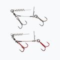 SavageGear Carbon49 Corkscrew Stinger 2 piese argintiu și roșu 61761 4