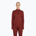 Bluză termoactivă pentru femei Dovre Wool Zip burgundy