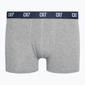 Boxeri bărbătești CR7 Basic Trunk 3 pary grey melange/white/navy 5