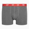 Boxeri bărbătești CR7 Basic Trunk 3 pary grey melange/red/navy 2