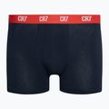 Boxeri bărbătești CR7 Basic Trunk 3 pary grey melange/red/navy 8