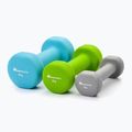 Set de gantere cu suport Meteor 2 x 1 kg / 2 x 2 kg / 2 x 3 kg colorate 30189 4