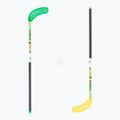 Unibros Fiber set de mingi de podea 10 bețe + 5 mingi verde-galben 02807