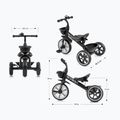 Bicicletă de echilibru cu trei roți Milly Mally Bobby black 12