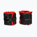Bushido gleznă și încheietura mâinii greutăți 2x1 kg negru/roșu OB1