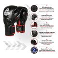Mănuși de box cu sistem Wrist Protect Bushido, negru, Bb2-12oz 16