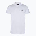 Tricou polo pentru bărbați Pitbull West Coast Polo Slim Logo white