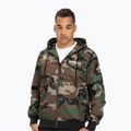 Jachetă cu glugă din nailon pentru bărbați Pitbull West Coast Athletic cu glugă din nailon pentru bărbați Woodland Camo Jacket