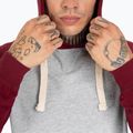 Hanorac pentru bărbați Pitbull West Coast Hooded Small Logo grey/burgundy 6