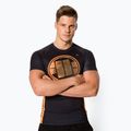 Rashguard pentru bărbați Pitbull West Coast Rash T-S Orange Dog black