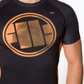 Rashguard pentru bărbați Pitbull West Coast Rash T-S Orange Dog black 4