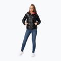 Jachetă pentru femei în jos Pitbull West Coast Shine Quilted Hooded black 2